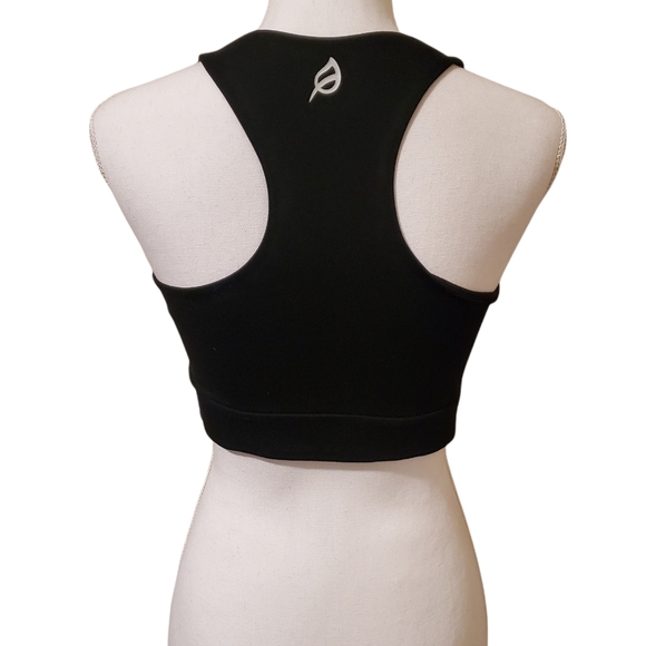 P'tula Small Sports Bra Black Crop Top - Picture 2 of 5